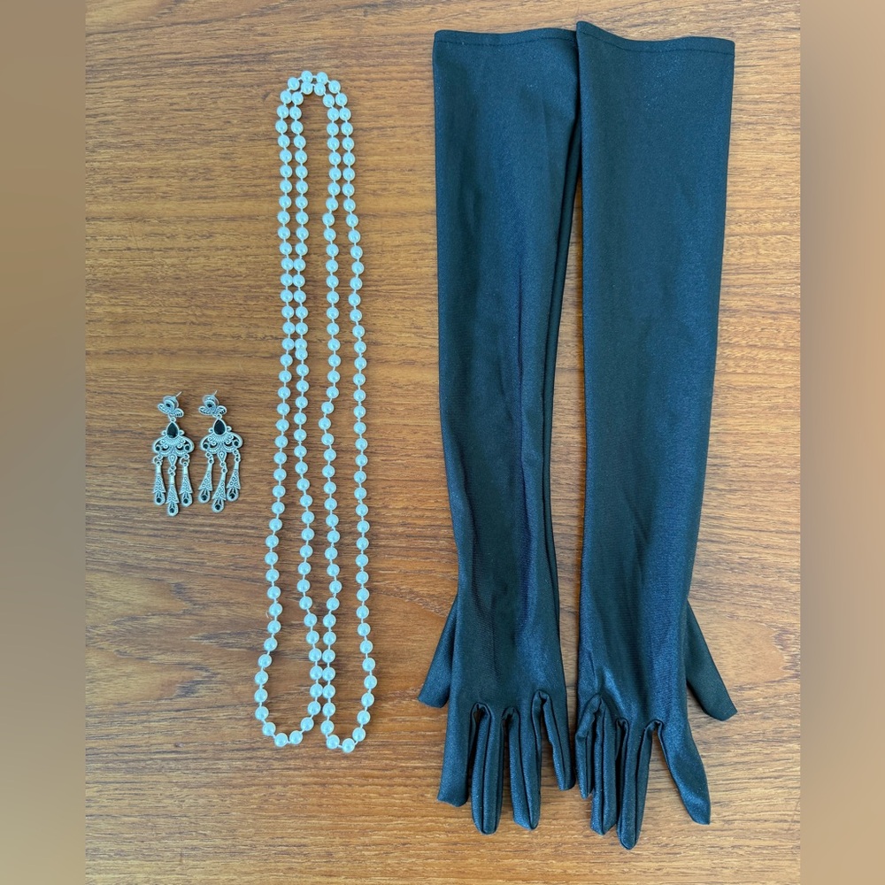 SWEETV 1920s Gatsby Flapper Dress with Accessories – Sequin Fringe Roaring 20s - Picture 8 of 12